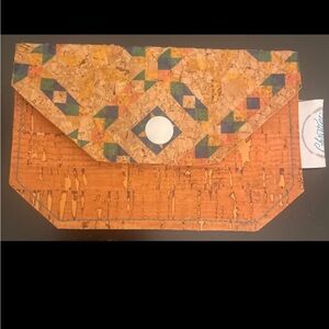 Handmade coin wallet made out of corkscrew comes with clear bag (new)